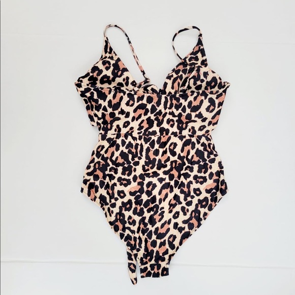 Women Sexy Solid Push Up High Cut Lace Up Halter One Piece Swimsuit - Picture 3 of 4